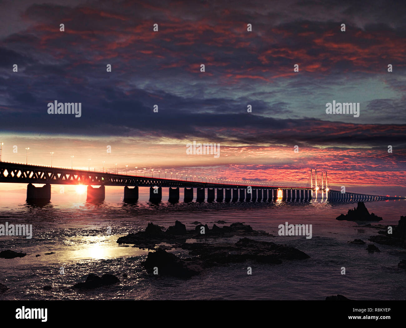 The Oresund Bridge Stock Photo