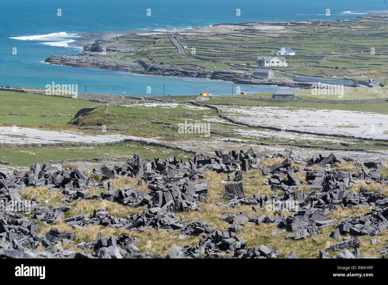 Ireland, County Galway, Aran Islands, Inishmore, Dun Aengus Stock Photo