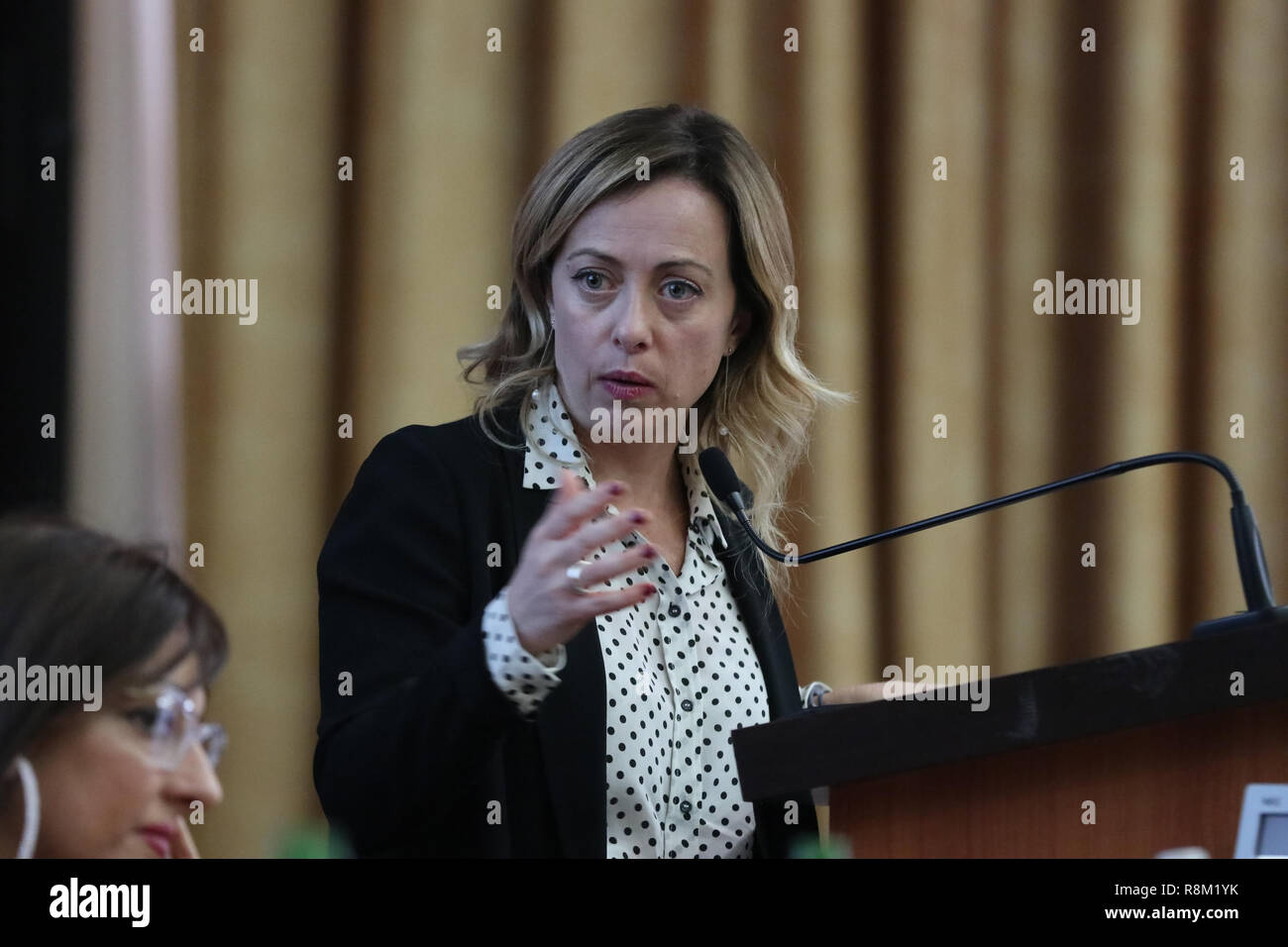 Meloni the former minister and leader of the Italian language