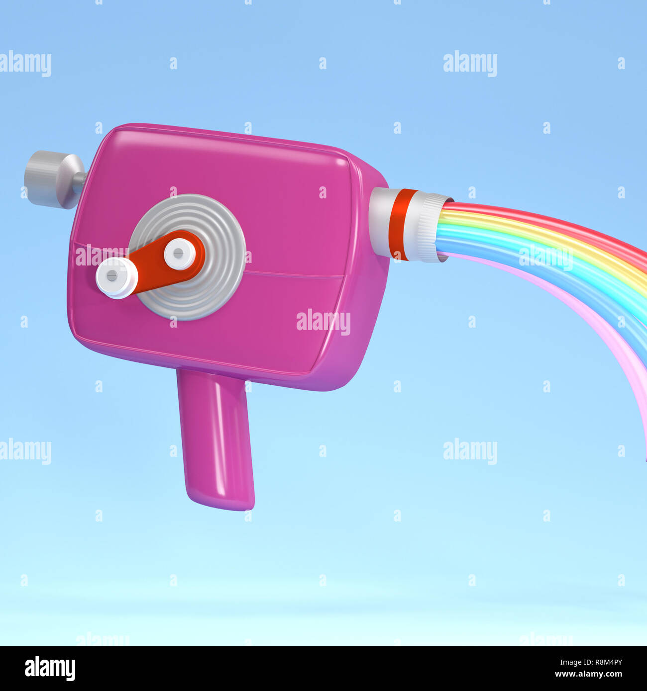3d render Illustration. Movie-cinema camera with rainbow, cartoon style Stock Photo - Alamy 3d render Illustration. Movie-cinema camera with rainbow, cartoon style Stock Photo - Alamy