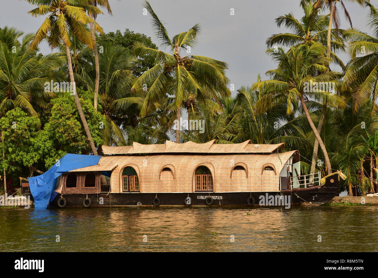 Kettuvallam houseboat on Backwater, Vembanad Lake, Alleppey, Kerala ...