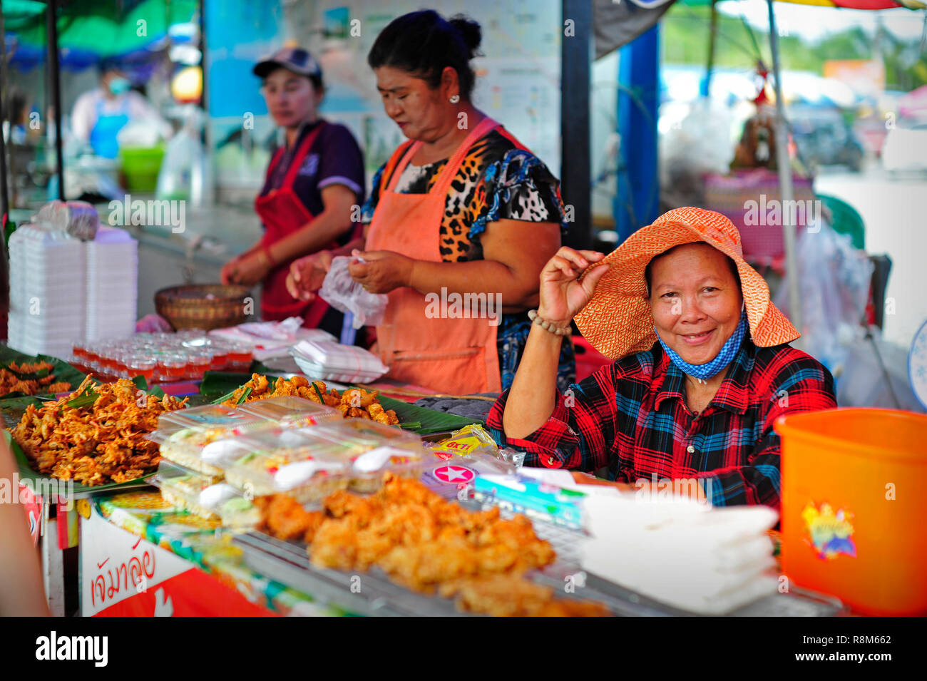 Samaesarn Seafood Market Sattahip Thailand Stock Photo