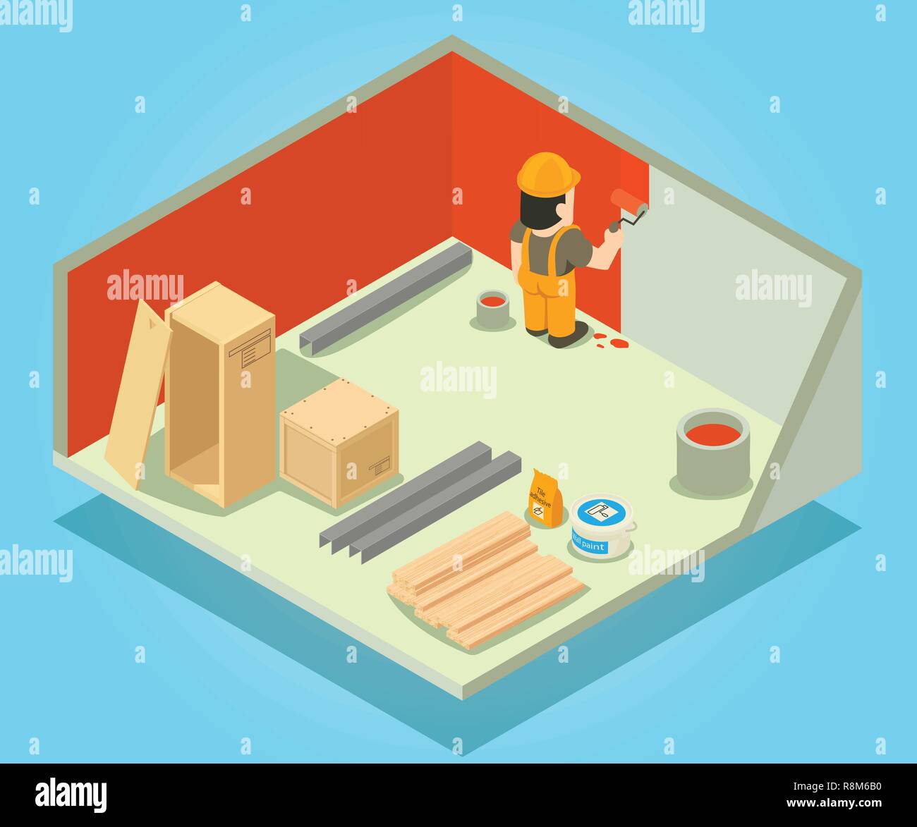 Room Fix Room repair concept banner, isometric style Stock Vector Image & Art ...