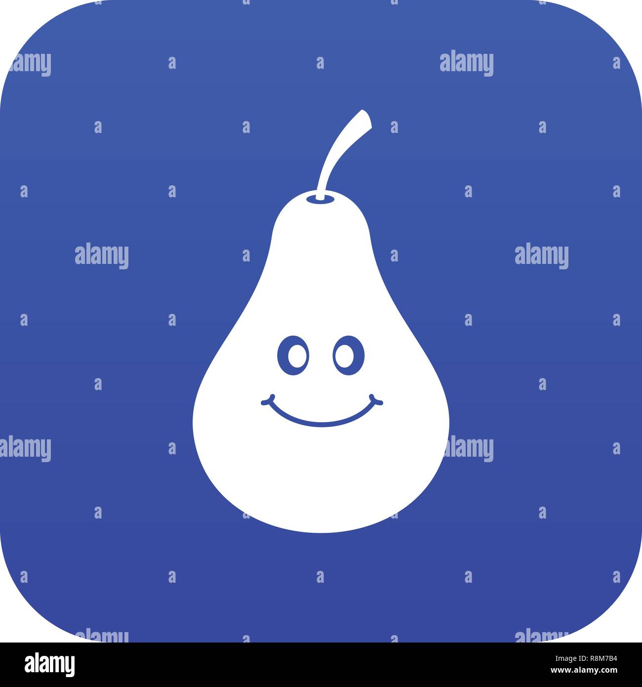 Smiling pear icon digital blue Stock Vector Image & Art - Alamy