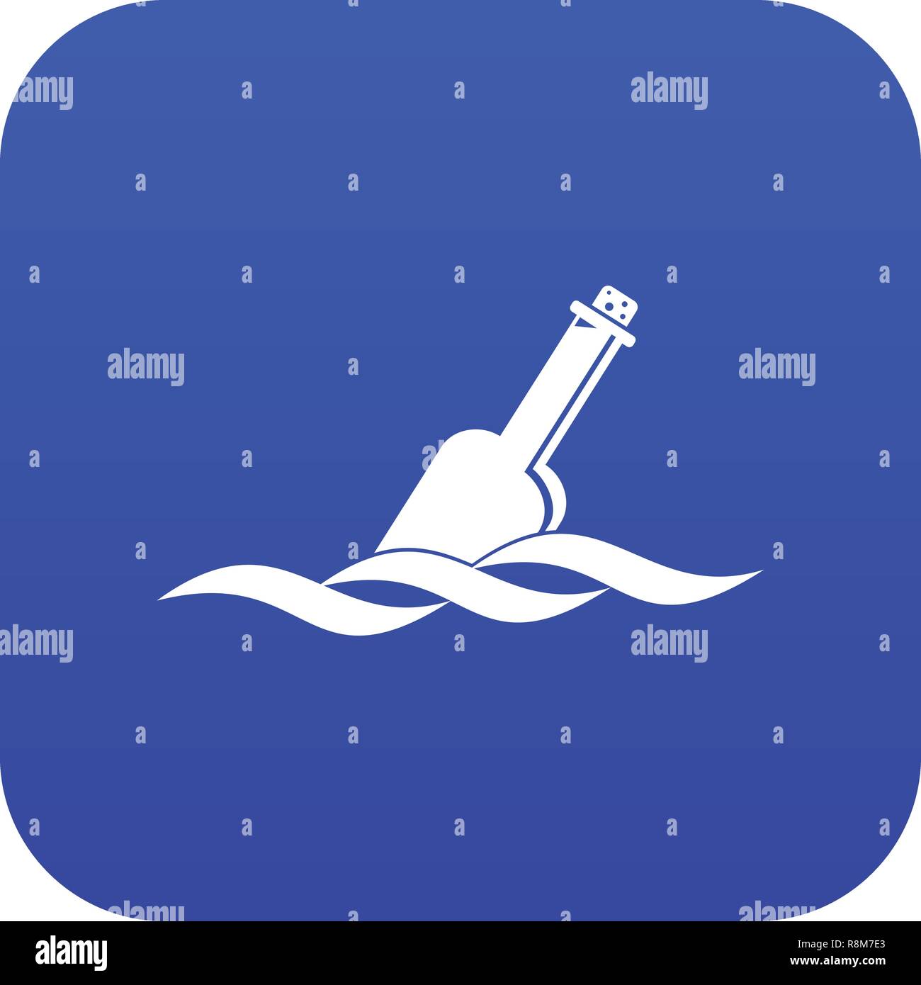 Glass bottle in a water icon digital blue Stock Vector Image & Art - Alamy