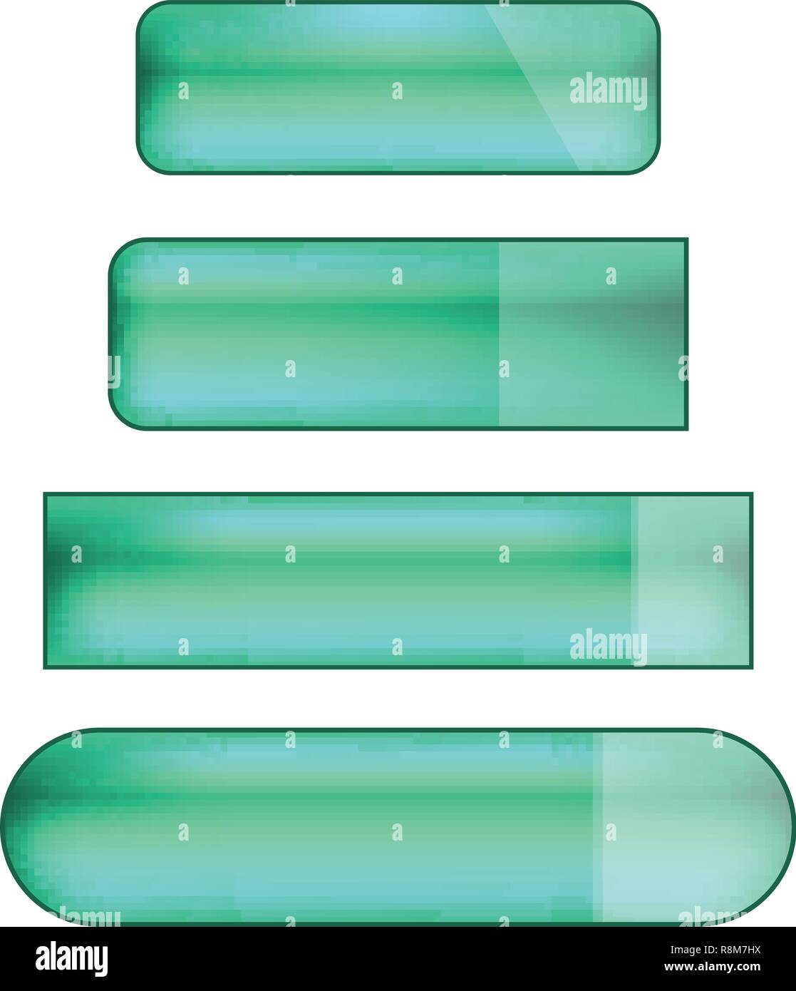 vector bright glossy web buttons set - green Stock Vector Image & Art ...