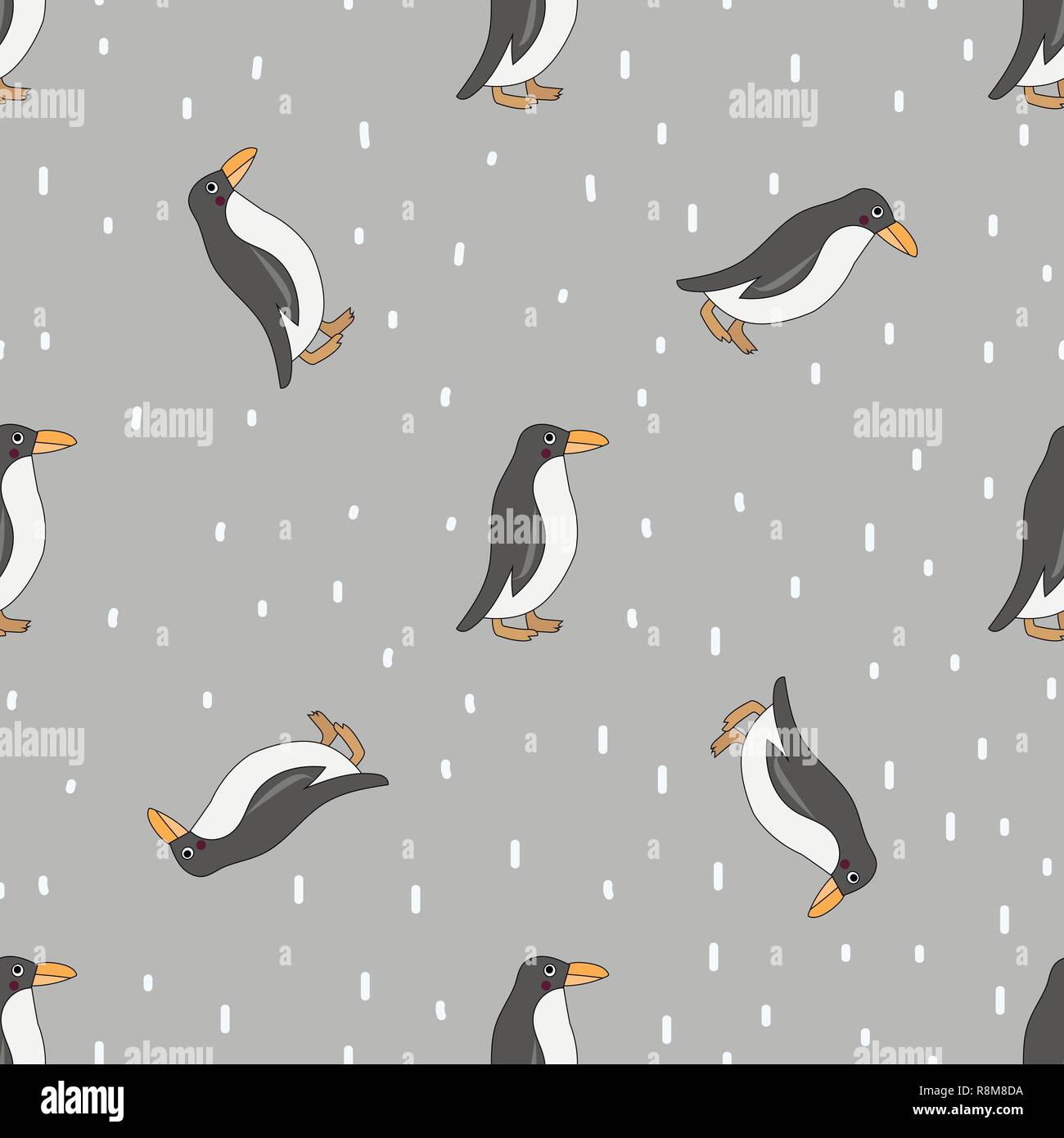 penguin seamless pattern Stock Vector Image & Art - Alamy