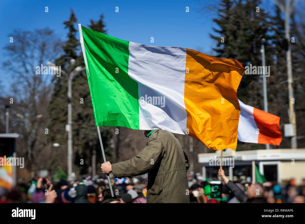 IRISH IRELAND Hand Wave FLAGS Waving ST PATRICK/'S DAY Festival Party 12 x 8/"