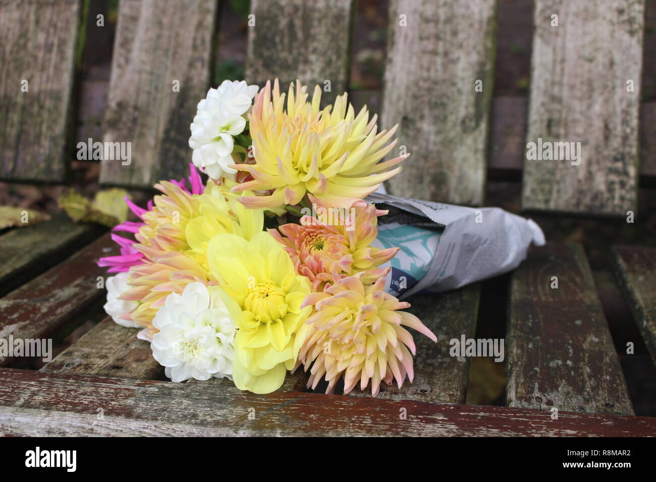 Bouquet facing left Stock Photo