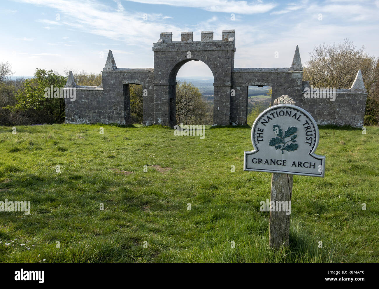 Grange Arch also known as Creech Folly located on Ridgeway Hill near