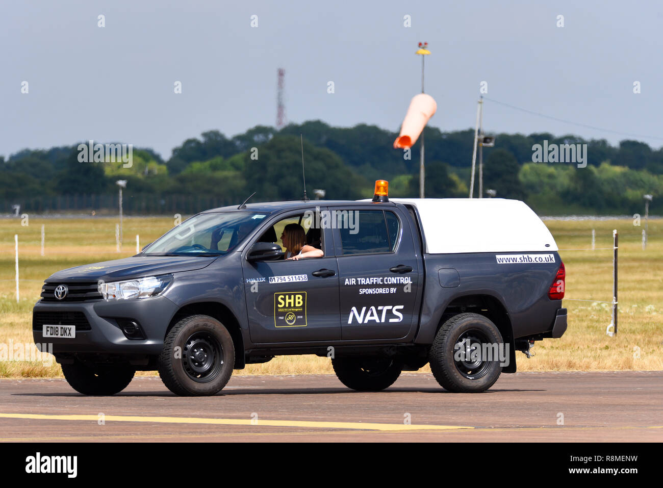 NATS Air Traffic Control vehicle at Royal International Air Tattoo, RIAT, RAF Fairford air show. National Air Traffic Services car. SHB vehicle hire Stock Photo