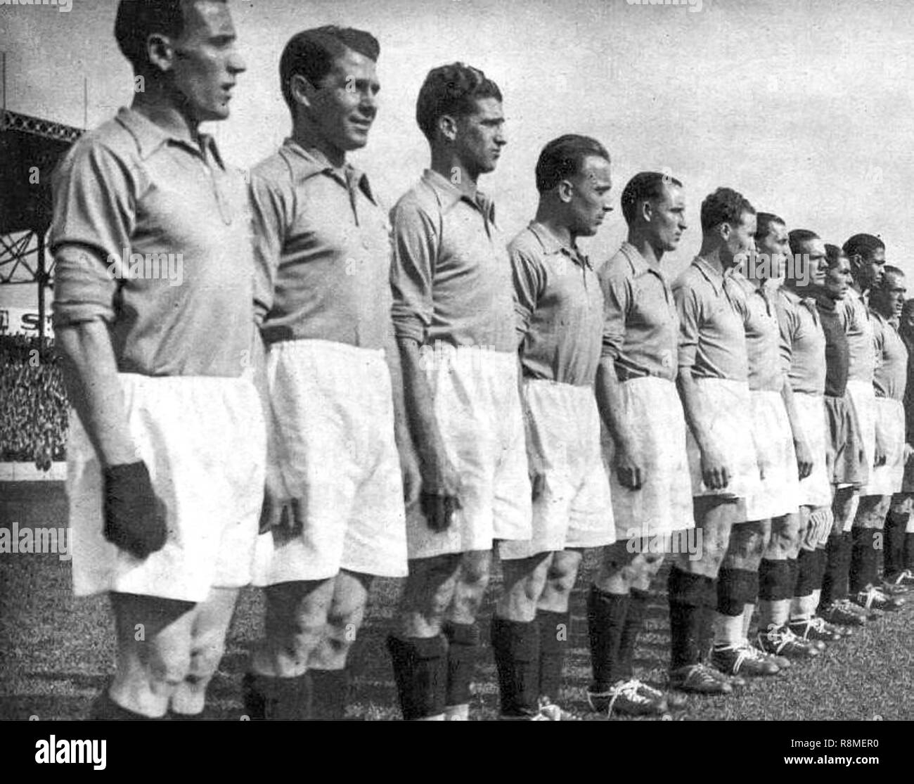 France. June, 1938. World Cup . The French soccer team . Stock Photo