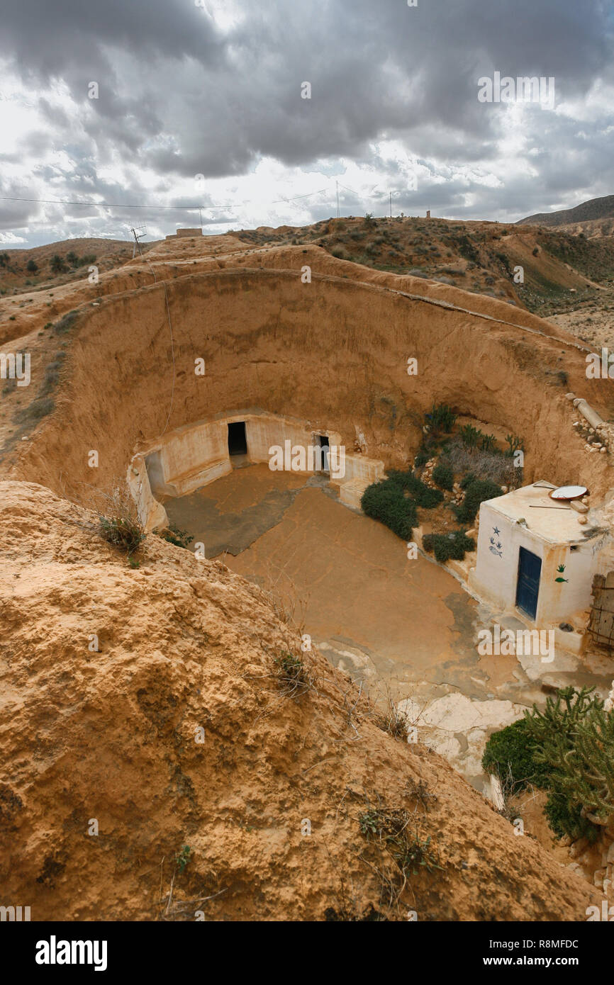 Troglodyte dwelling in Matmata, Tunisia, Africa. Stock Photo