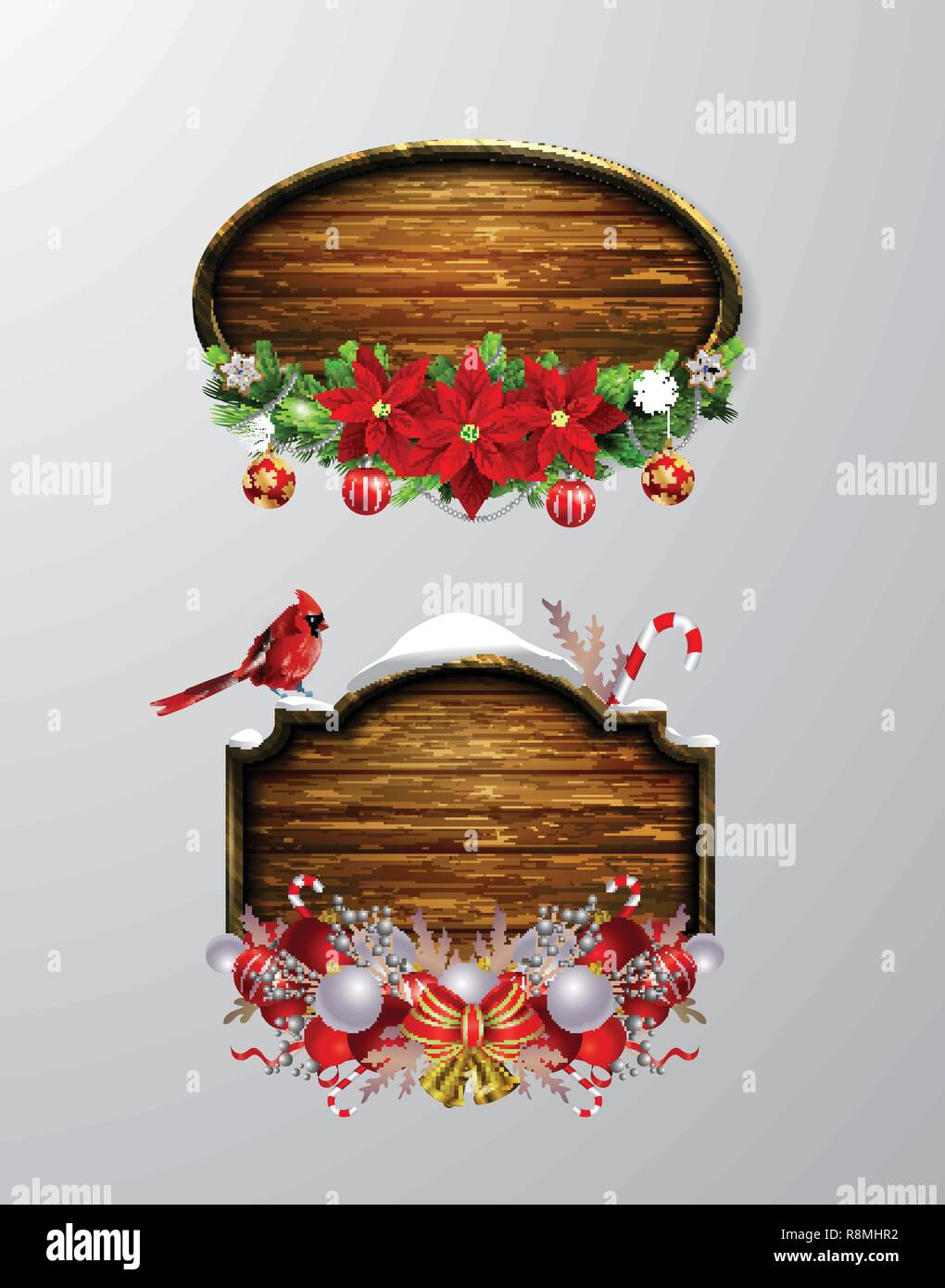 Vector wooden christmas board Stock Vector Image & Art - Alamy