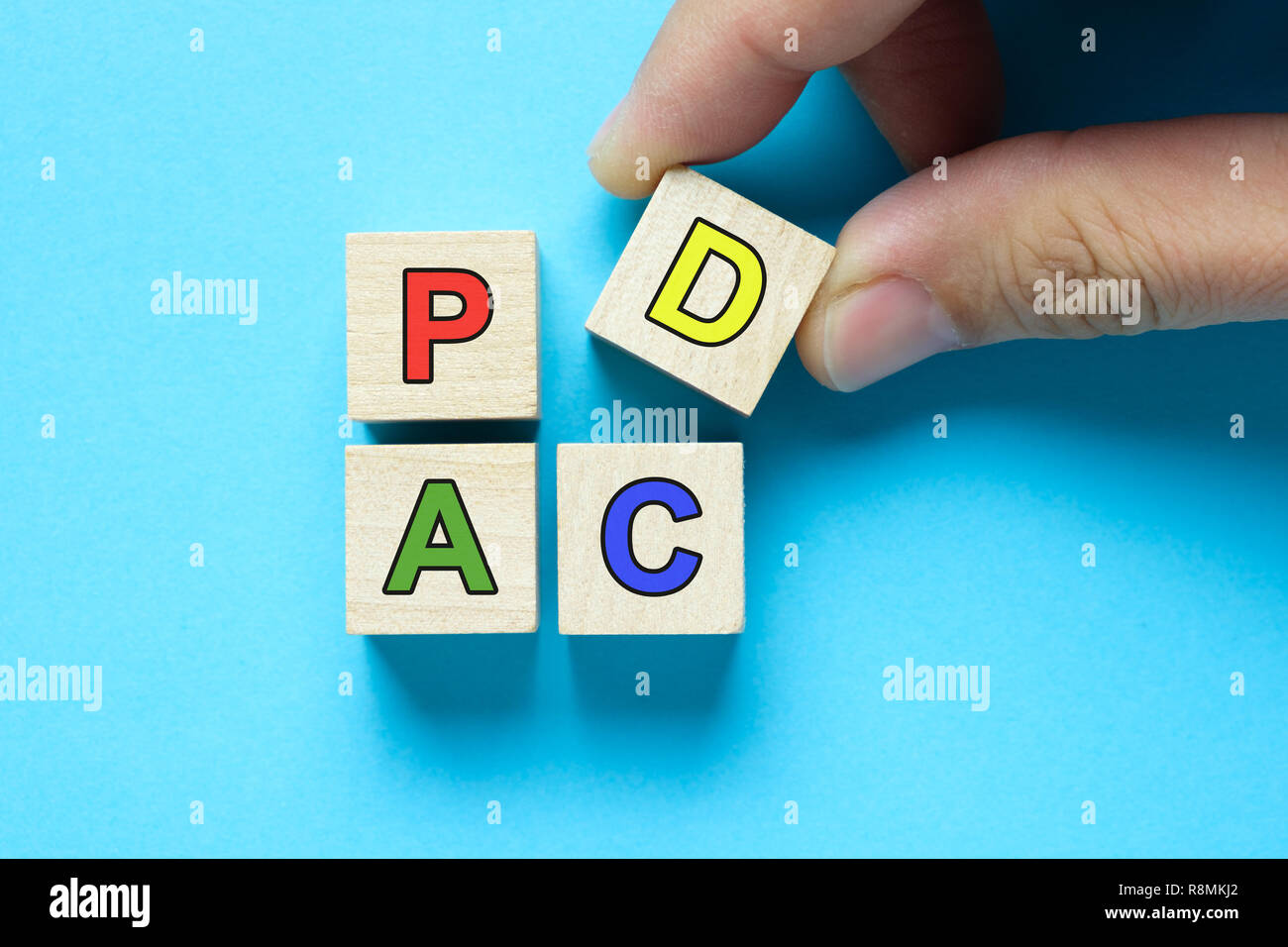 Plan Do Check Act cycle diagram Stock Photo