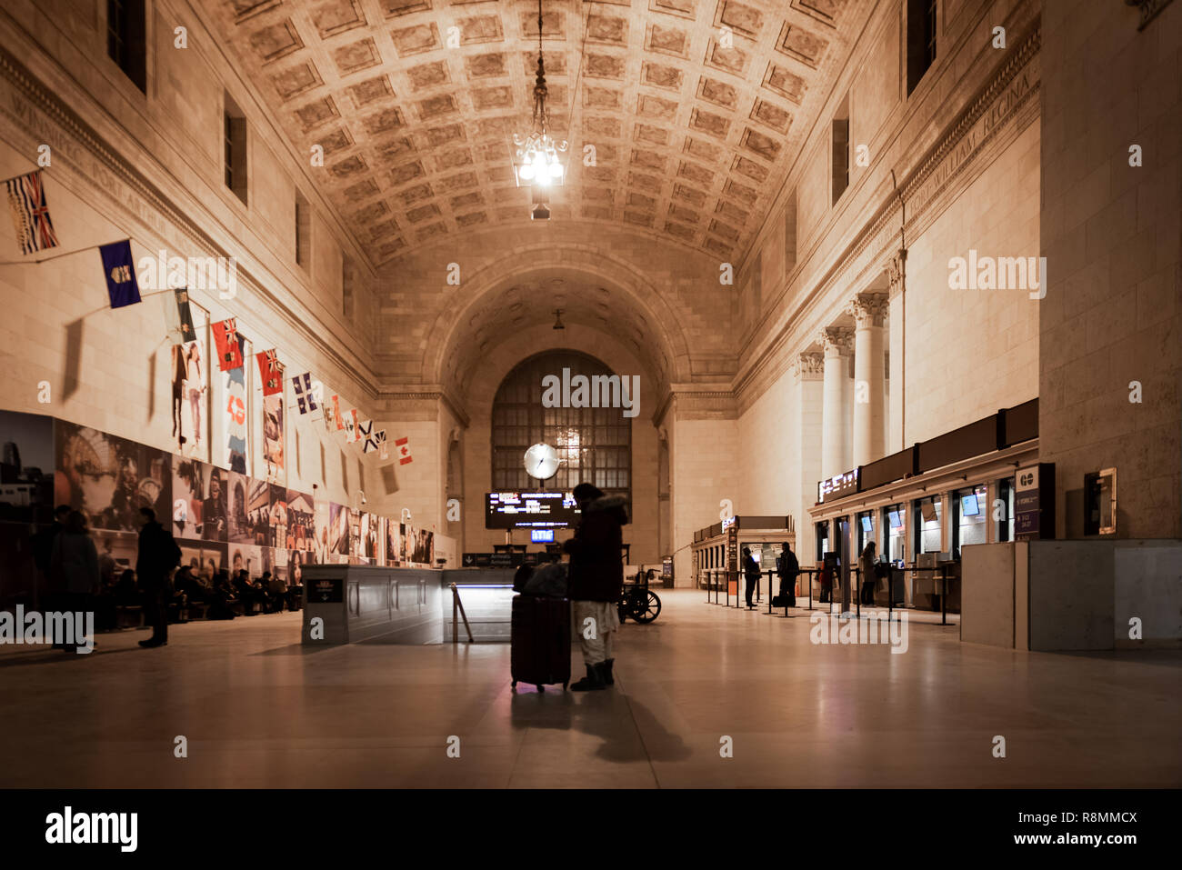 The inside of Toronto's Union Station. Stock Photo