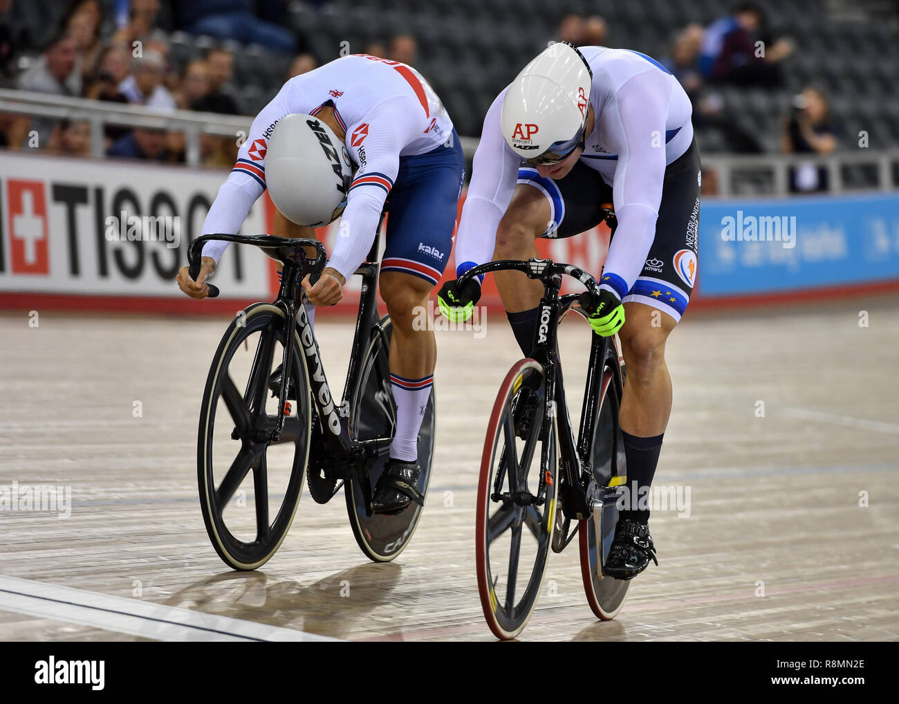 London, UK. 16th Dec 2018. Jeffrey Hoogland (NED) and Ryan Owens (GBR ...