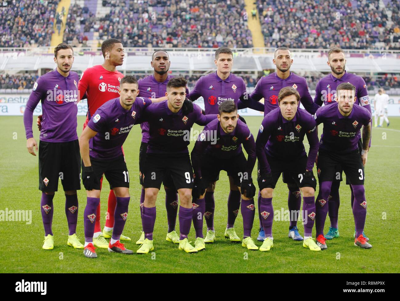 Foto Marco Bucco/LaPresse 16 Dicembre 2018 Firenze, Italia sport calcio  Fiorentina vs Empoli- Campionato di calcio Serie A TIM 2018/2019 - stadio  Artemio Franchi. Nella foto: la formazione della Fiorentina Photo Marco