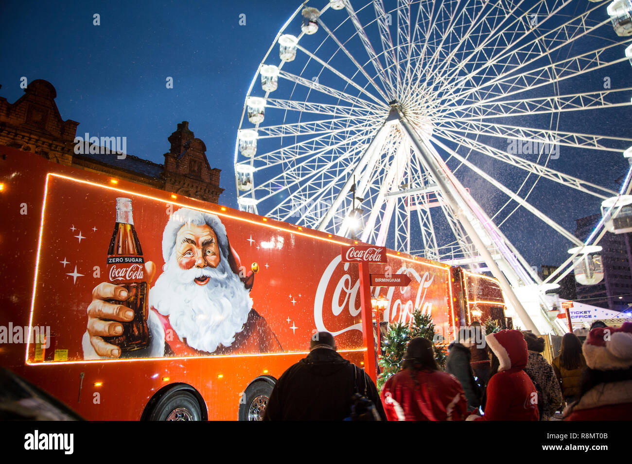 Birmingham, UK. 16th Dec 2018. Coca Cola truck comes to Birmingham at Eastside Park on the last day of it's six week tour of the UK Credit: steven roe/Alamy Live News Stock Photo