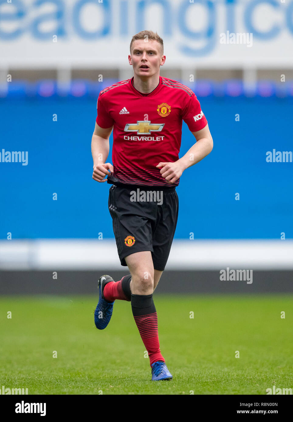Reading Uk 16th Dec 2018 Ethan Hamilton Of Man Utd U23 During The Premier League 2 Division 2 Match Between Reading U23 And Manchester United U23 At The Madejski Stadium Reading England