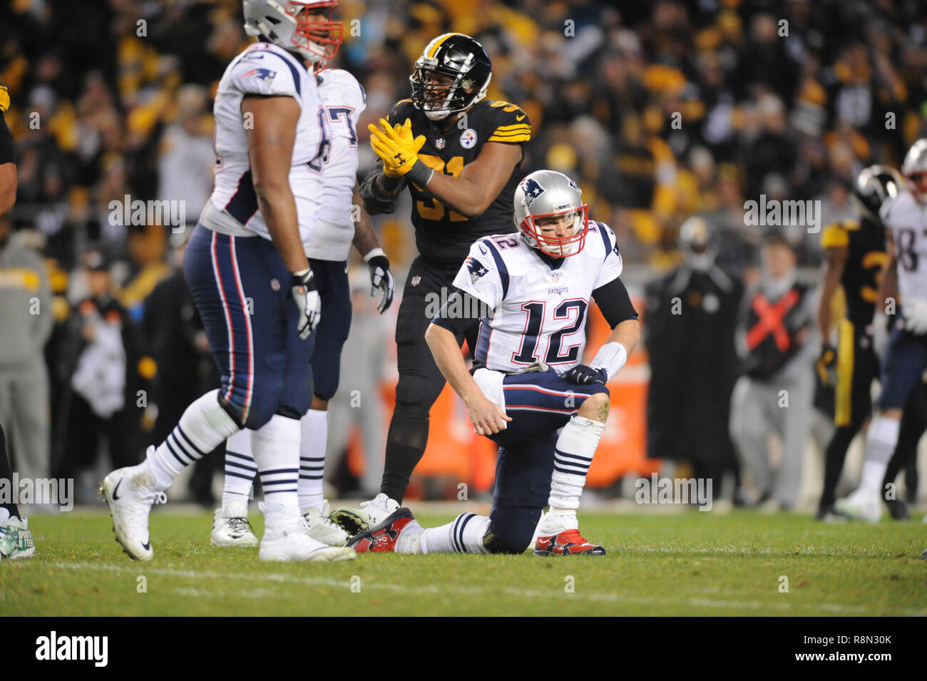 December 16th, 2018: Patriots #12 Tom Brady during the Pittsburgh Steelers  vs New England Patriots game at Heinz Field in Pittsburgh, PA. Jason  Pohuski/(Photo by Jason Pohuski/CSM/Sipa USA Stock Photo - Alamy