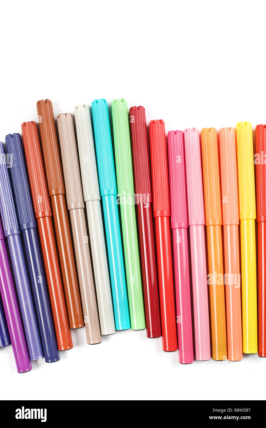 Colorful Felt Tip Pens Stock Photo - Download Image Now - Felt Tip