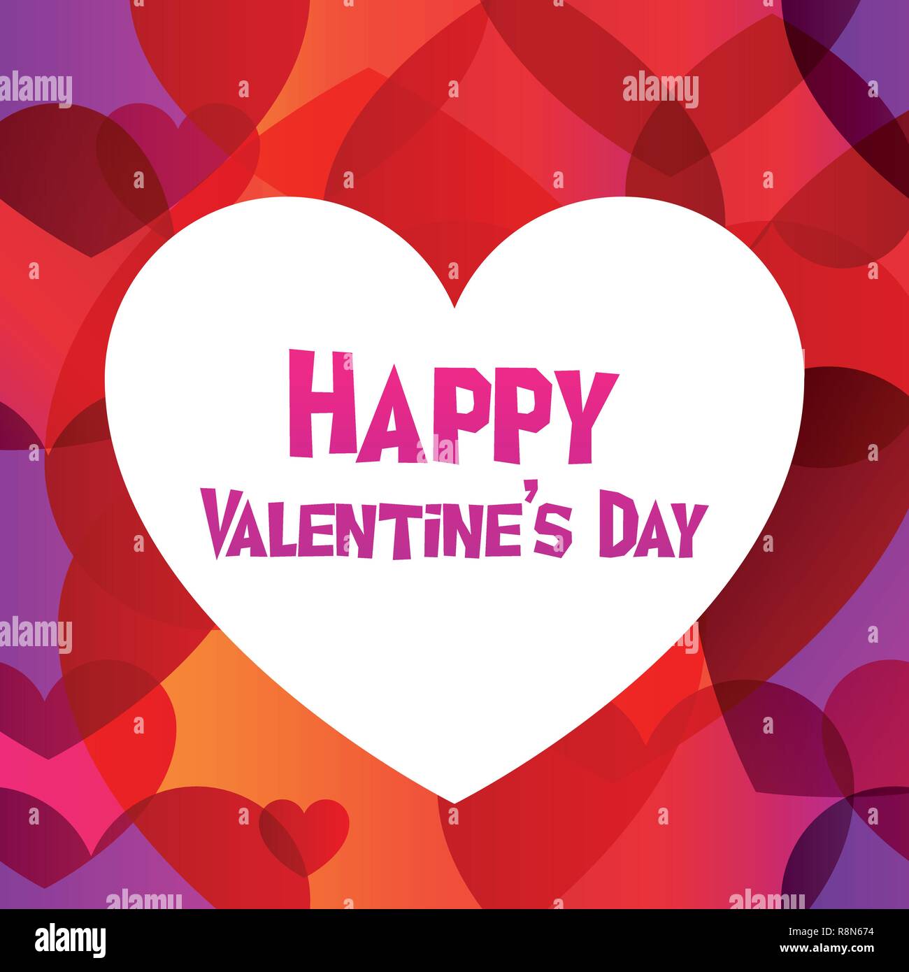 Happy Valentine Day instagram card in 2019 graphic trend, color ...