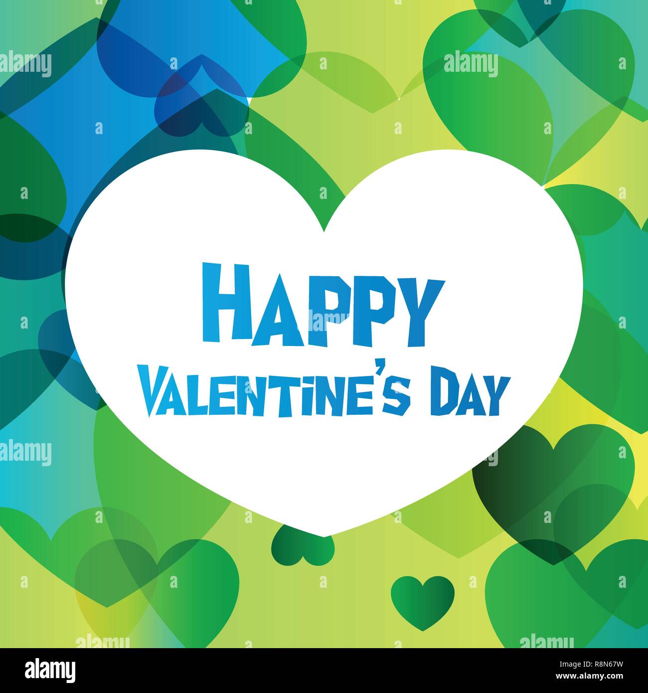 Happy Valentine Day instagram card in 2019 graphic trend, color transition  and heart-shape Stock Vector Image & Art - Alamy