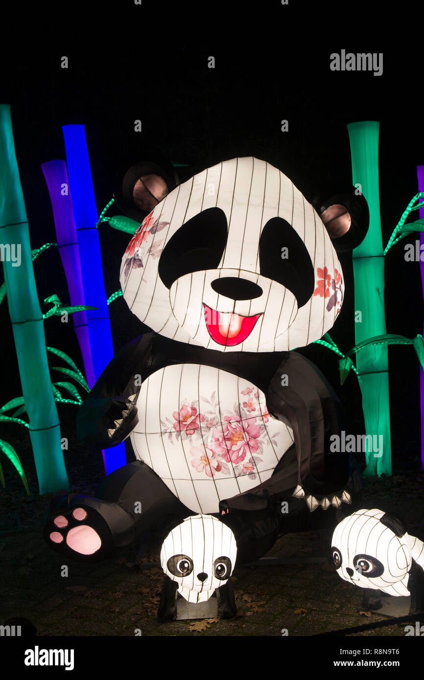 Panda bear at a China Light Festival Stock Photo