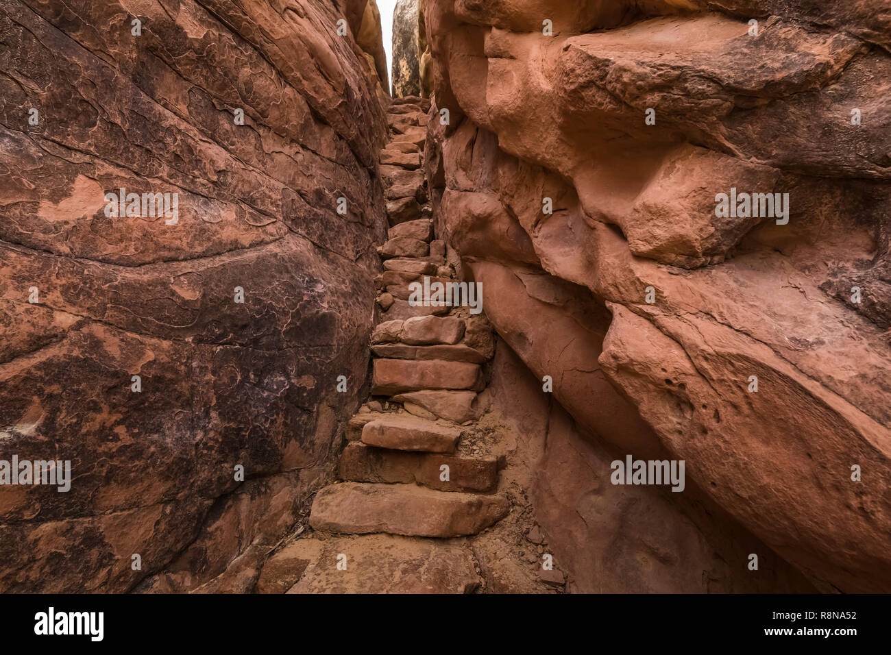 Joint Trail along the Chesler Park Loop Trail in the Needles District of Canyonlands National Park Utah October USA Stock Photo Alamy