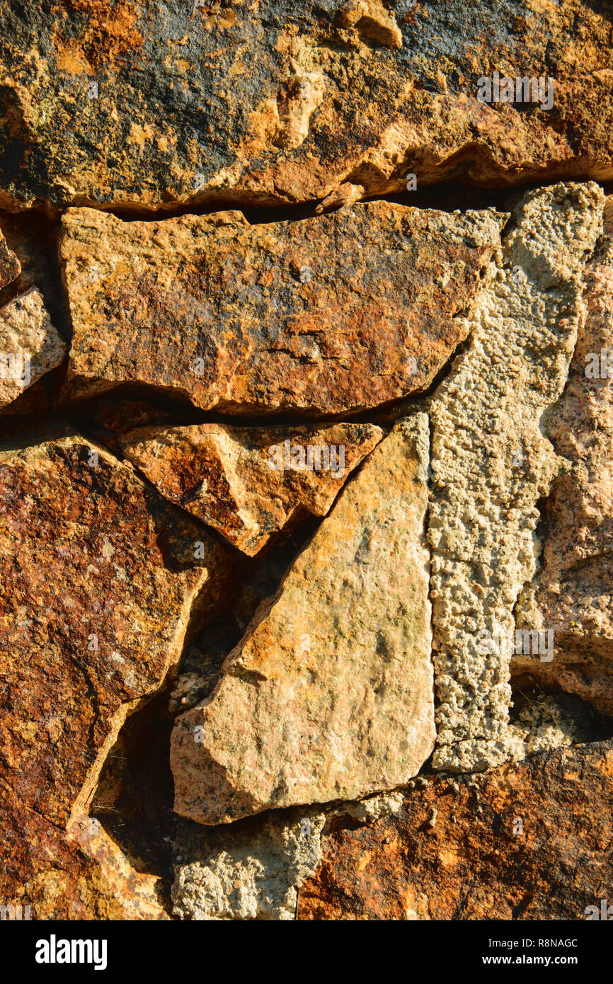 Coloured stone wall texture background material, pattern, surface Stock ...