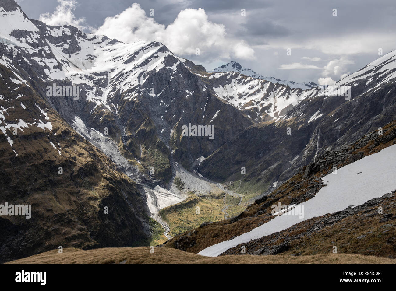 View from French Ridge, Mt Aspiring National Park, New Zealand Stock Photo