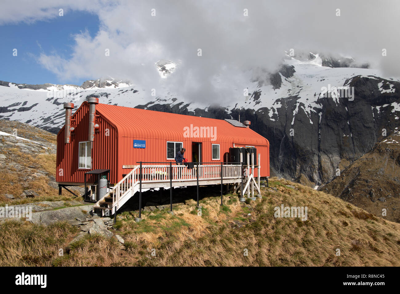 French Ridge hut, Matukituki Valley, New Zealand Stock Photo