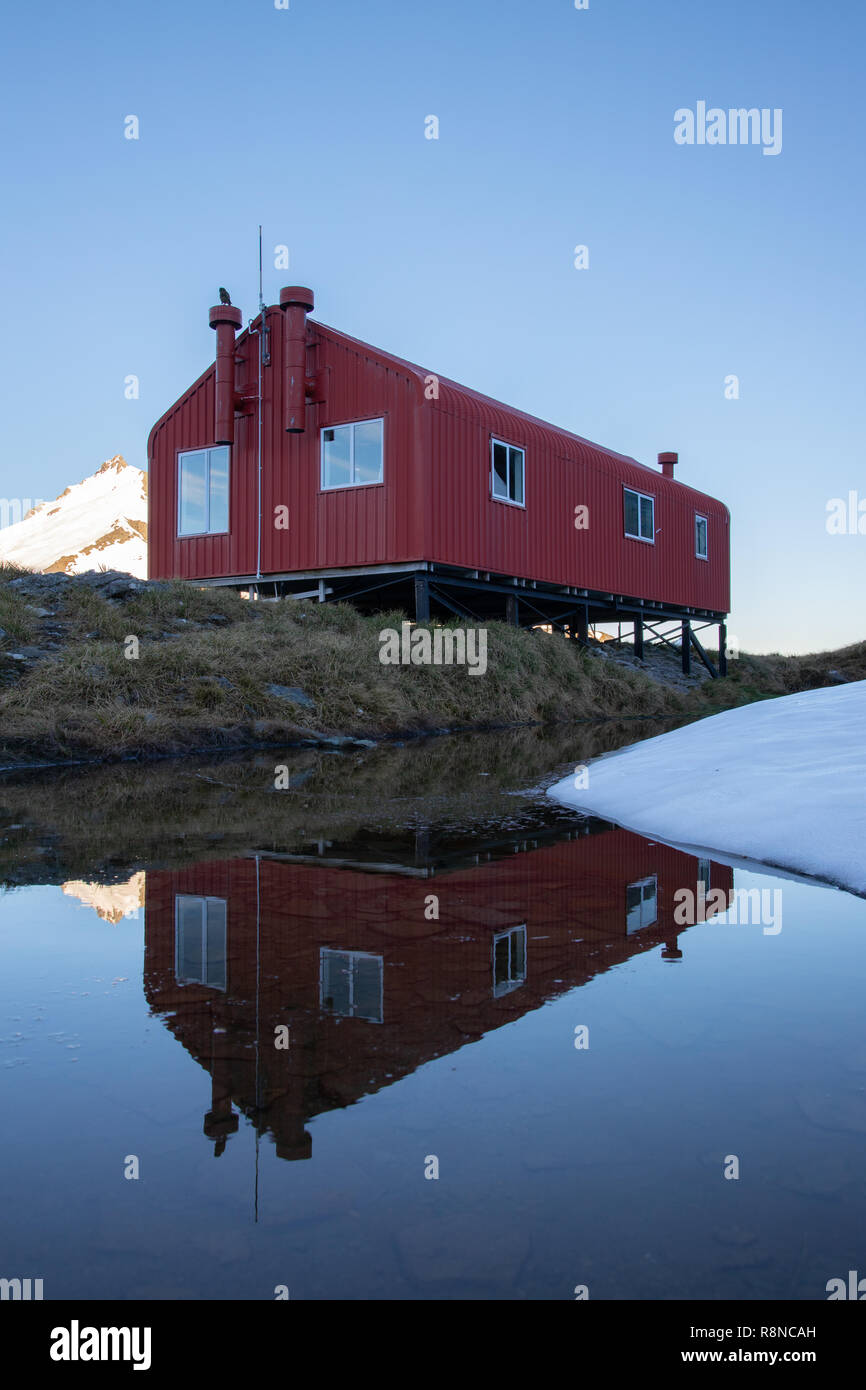 French Ridge Hut, Mt Aspiring National Park, New Zealand Stock Photo