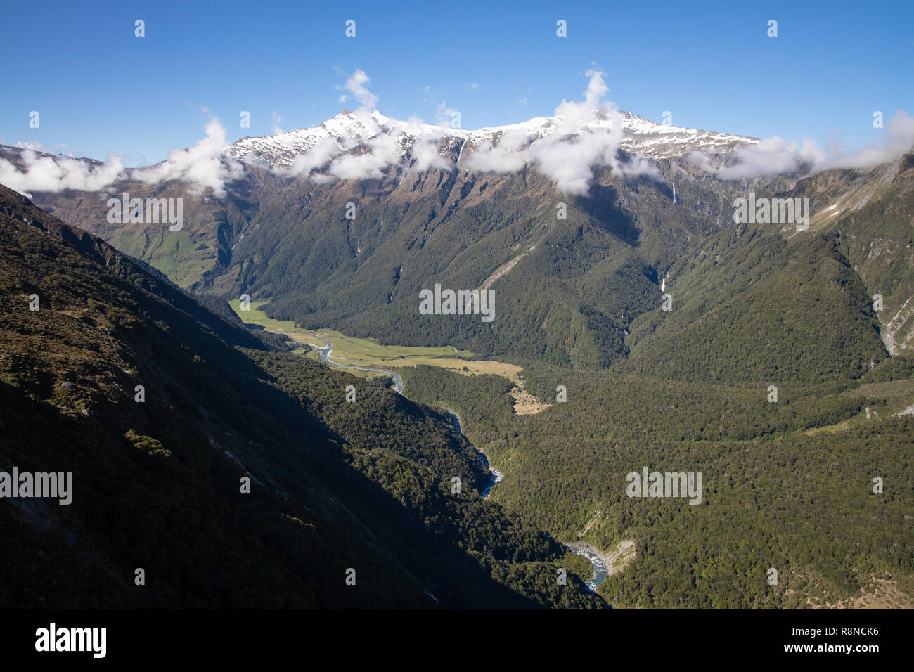 Aerial Of Mt Aspiring National Park South Island New Zealand