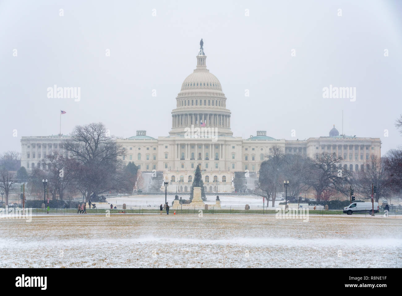 US Capitol in Washington DC at winter Stock Photo