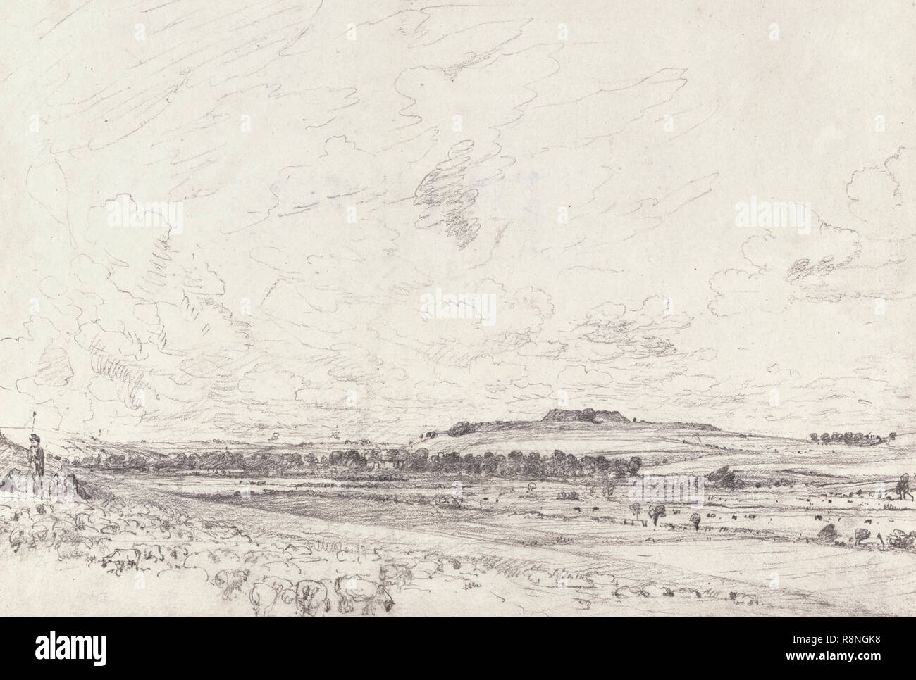 Old Sarum at Noon - John Constable, circa 1829 Stock Photo
