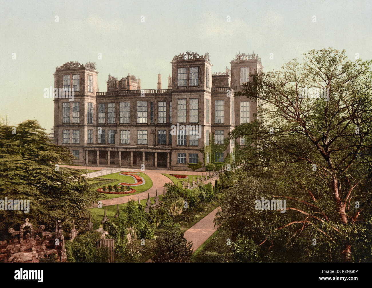 Warwick England: Derbyshire - New Hall, circa 1900 Stock Photo