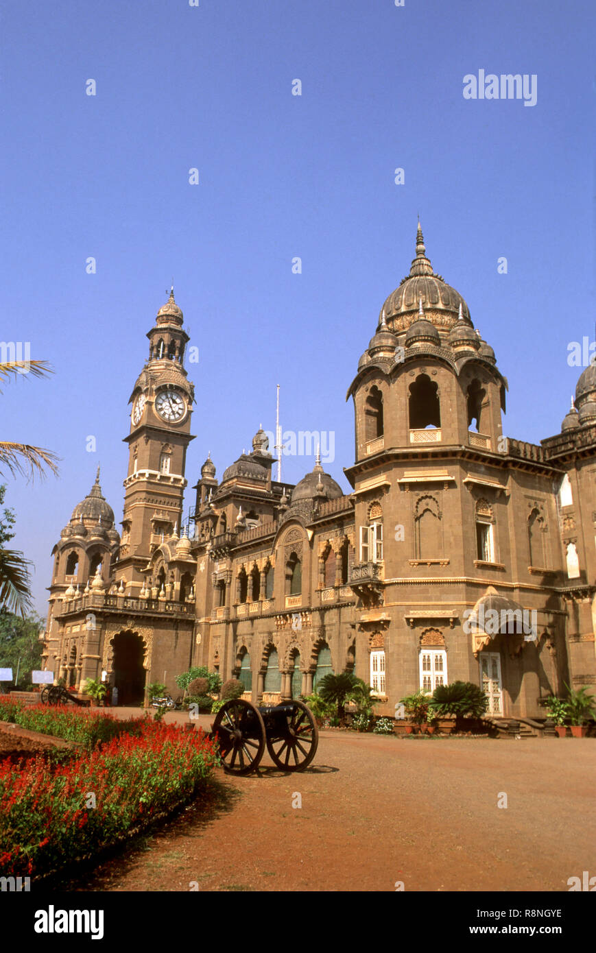 New palace at Maharaja built in 1877 to 1884, kolhapur, maharashtra, india Stock Photo