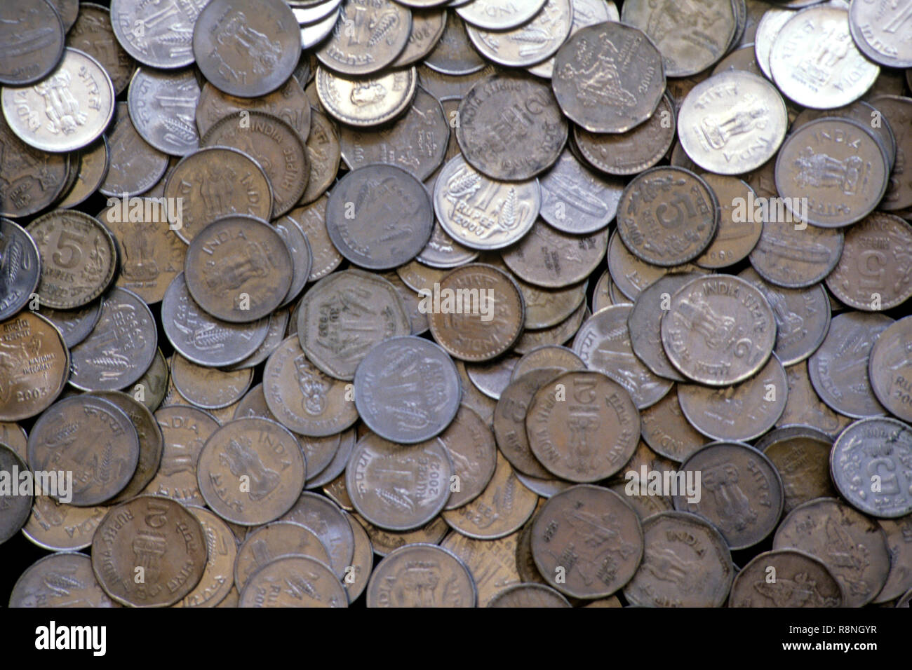 coins, shirdi, maharashtra, india, asia Stock Photo