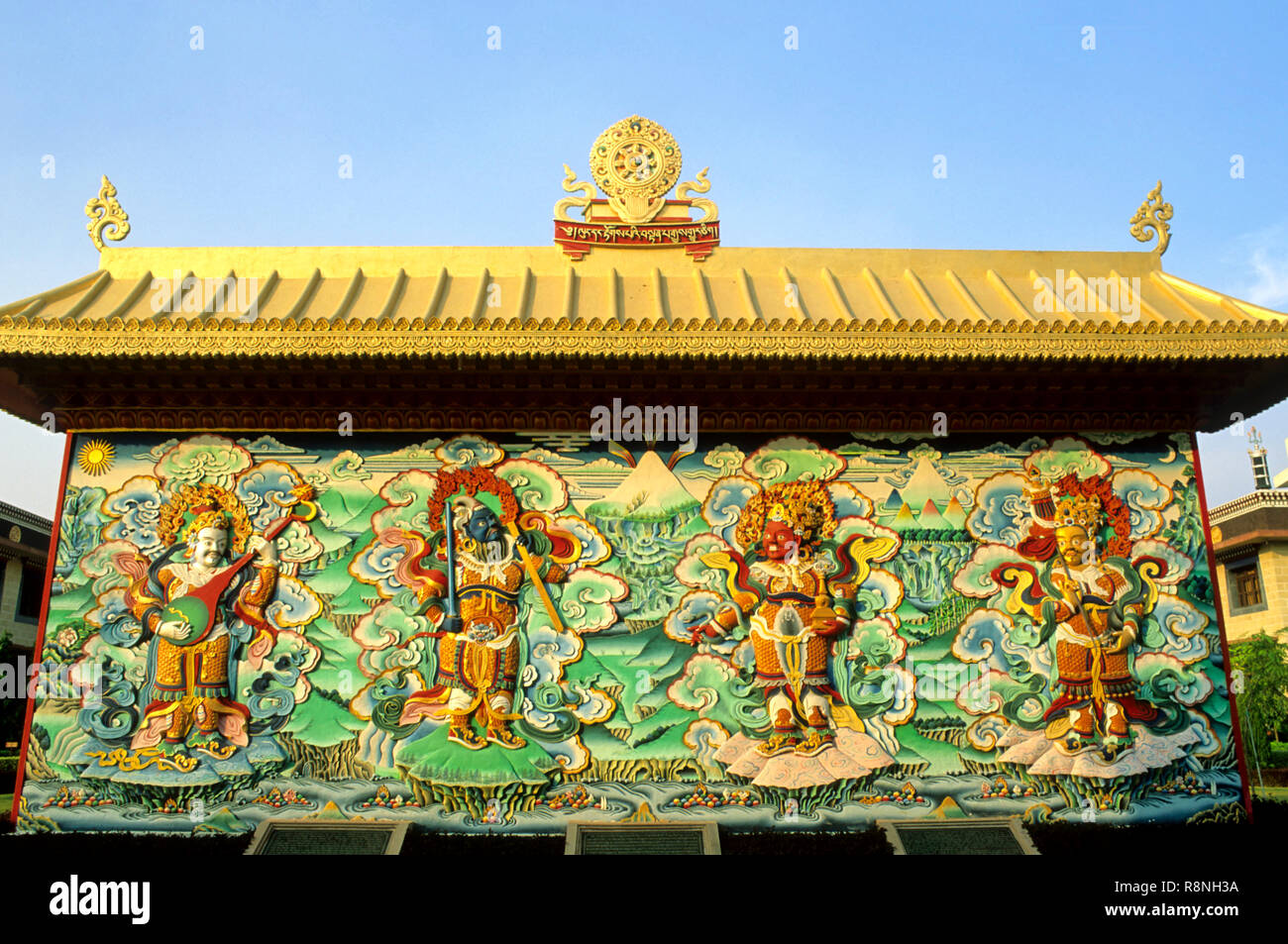 tibetan temple, sarnath, varanasi, uttar pradesh, india Stock Photo