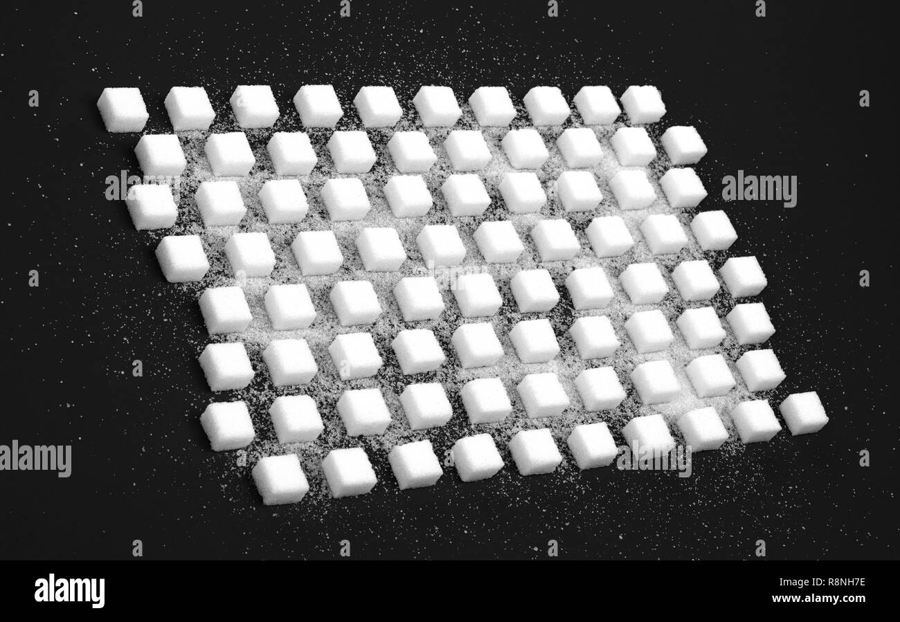 White sweet sugar cubes seamless pattern Black Stock Photo Alamy