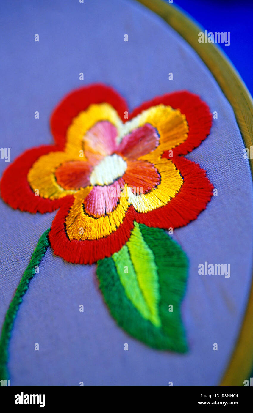 Handicrafts - Embroidery Stock Photo