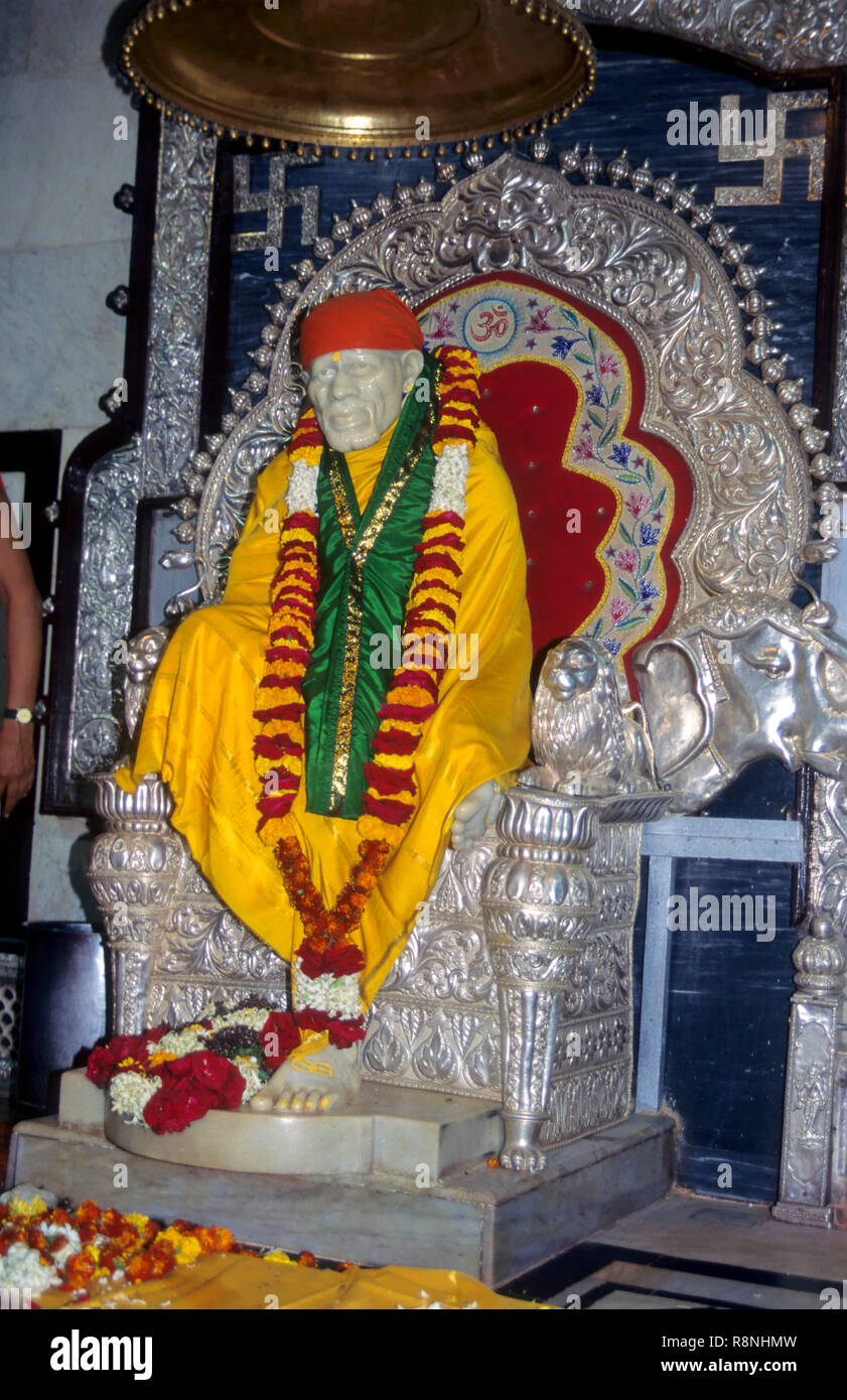 statue of God Sai Baba at shirdi, maharashtra, india, asia Stock Photo