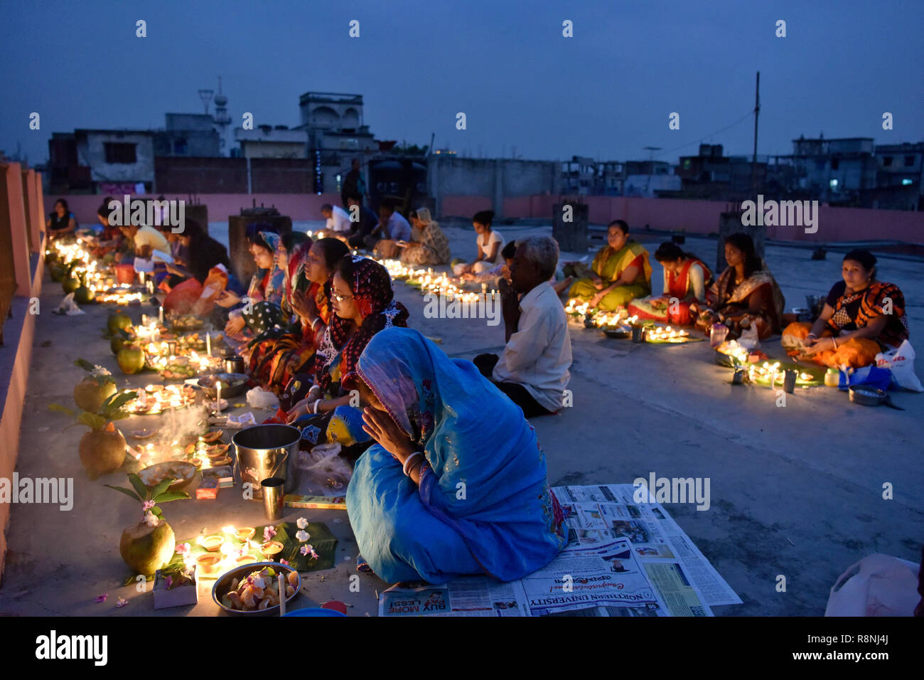 Dhaka, Bangladesh November 08, 2016 Thousands of Hindus sit with