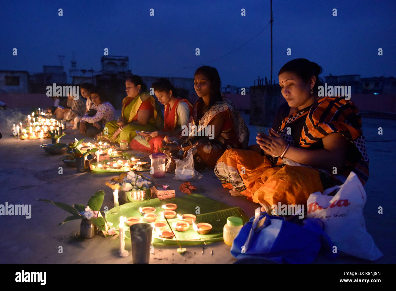 Dhaka, Bangladesh November 08, 2016 Thousands of Hindus sit with