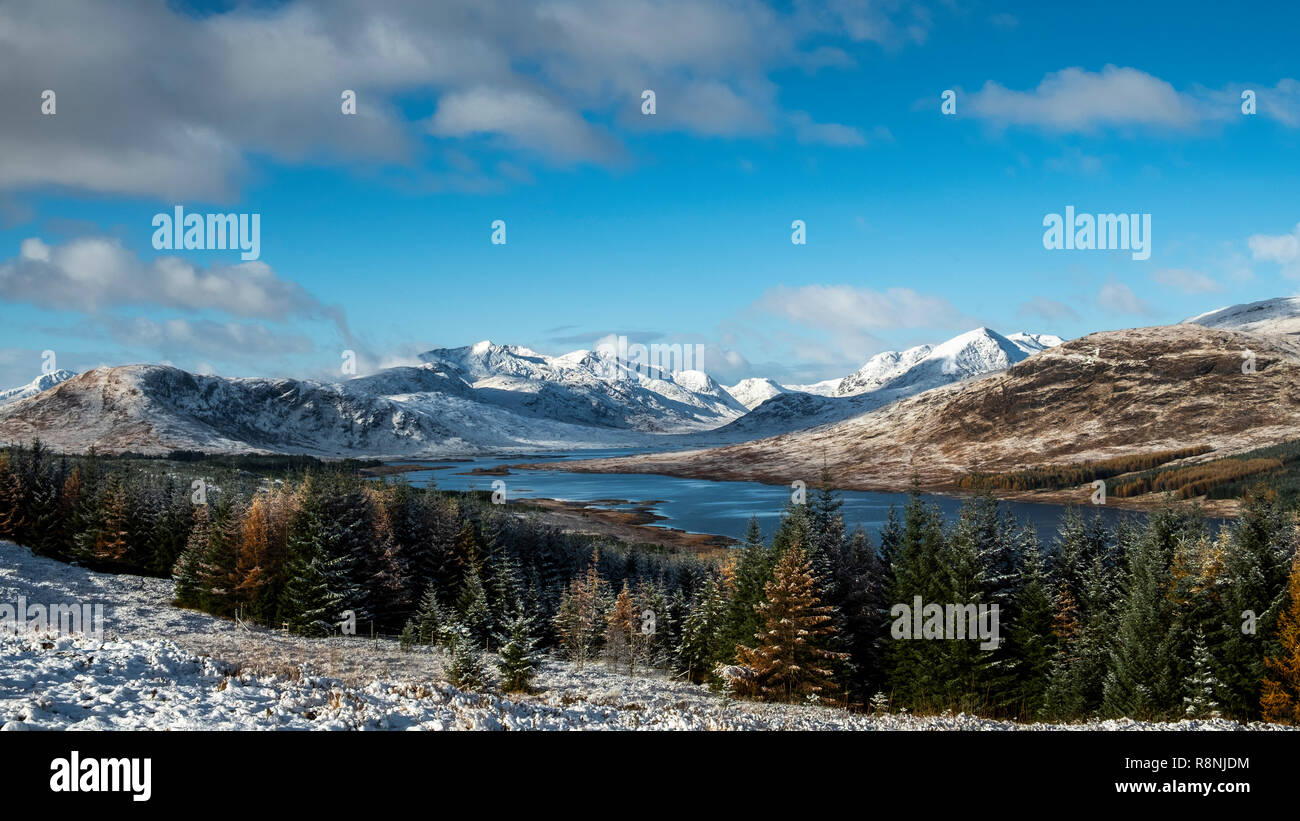 Loch Loyne in winter Stock Photo