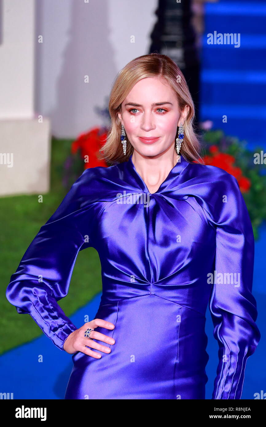 Emily Blunt at the Premiere of Mary Poppins Returns at the Royal Albert Hall in London, UK Stock Photo