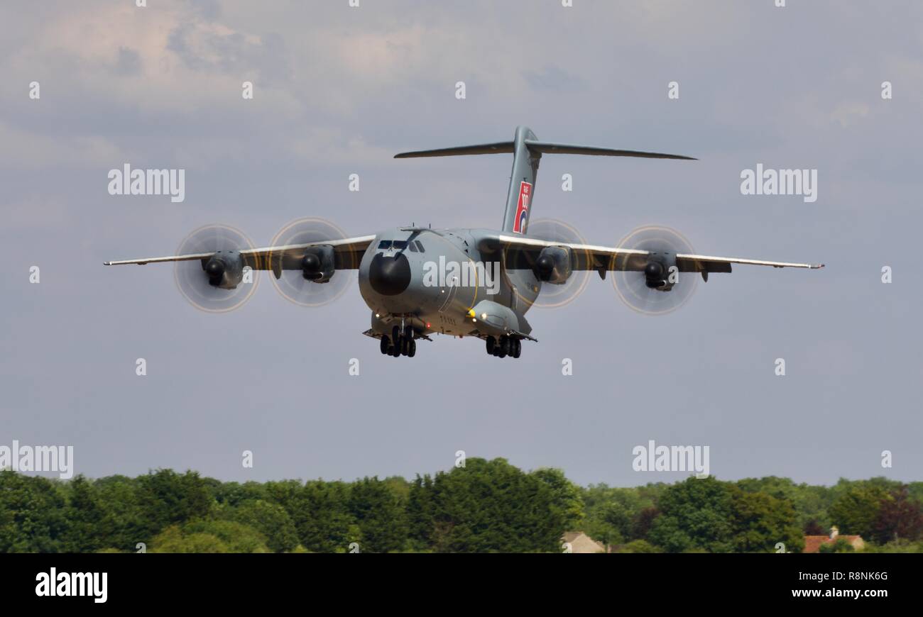 Airbus A400M Atlas military transport aircraft at the 2018 Royal International Air Tattoo Stock Photo