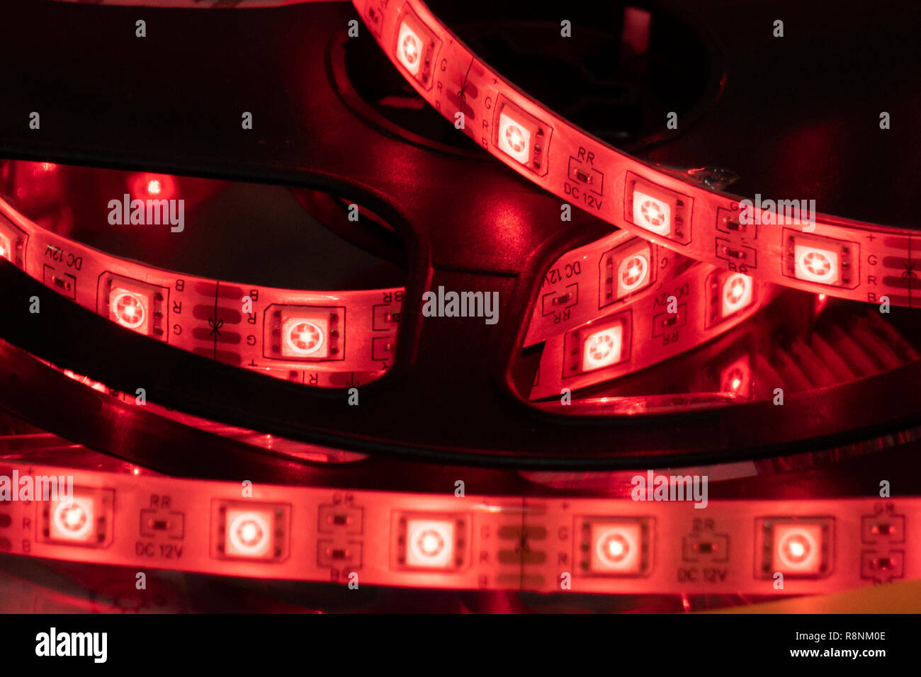 multi color led lamp strip Stock Photo Alamy